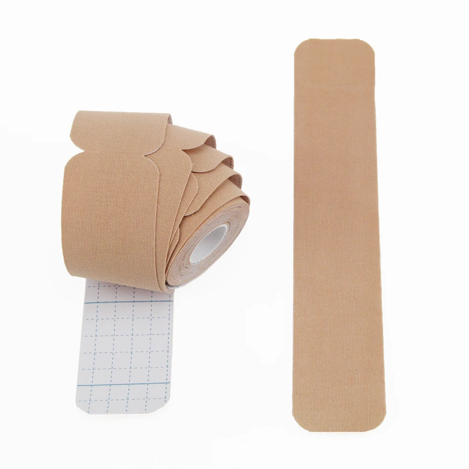 Convenient Pre Strips Hypoallergenic Easy Application Cut Kinesiology Tape for Athletes Fitness and Training