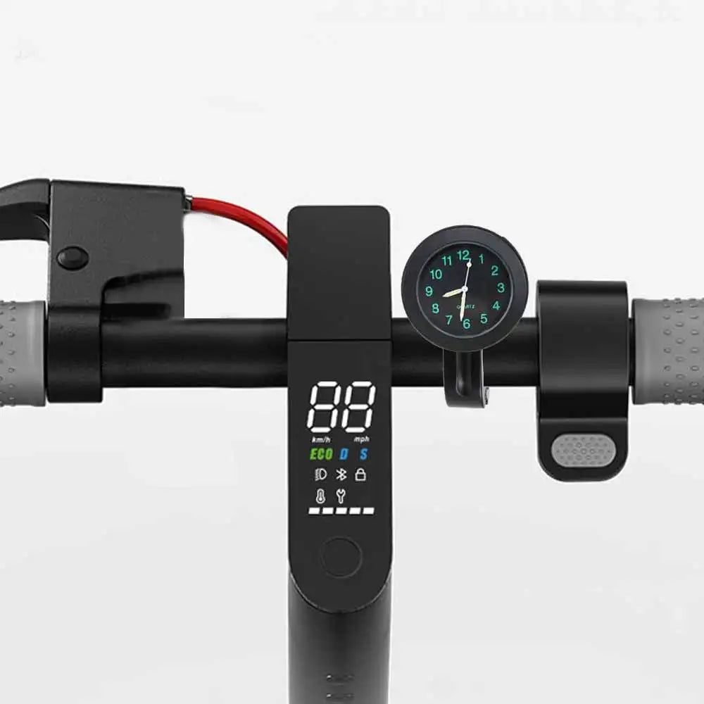 New Image Waterproof Bike Watch Clock Glow Dark Motorcycle Aluminum Alloy Dial Mini Mounting Handlebar for Electric Scooters MegaBDM