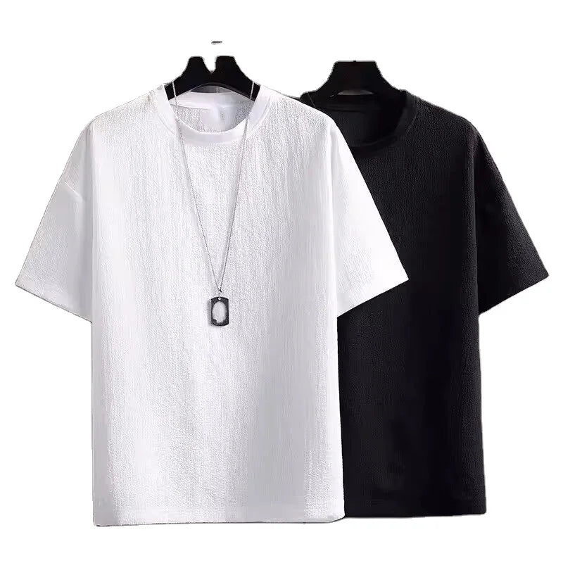 Oem Customized logo Design Men's Trendy Summer Comfortable Breathable Casual Fashion Slim Short Sleeve Solid Color t Shirt MegaBDM