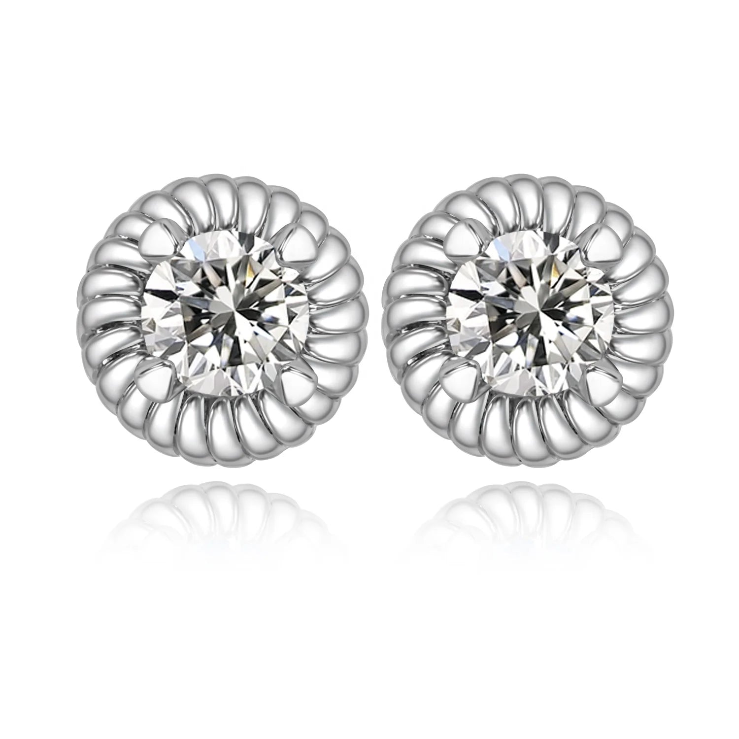New Factory Direct High Quality 18K Gold Sterling Silver Fashion Detachable 2 in 1 Moissanite Earrings Set Destiny Jewellery