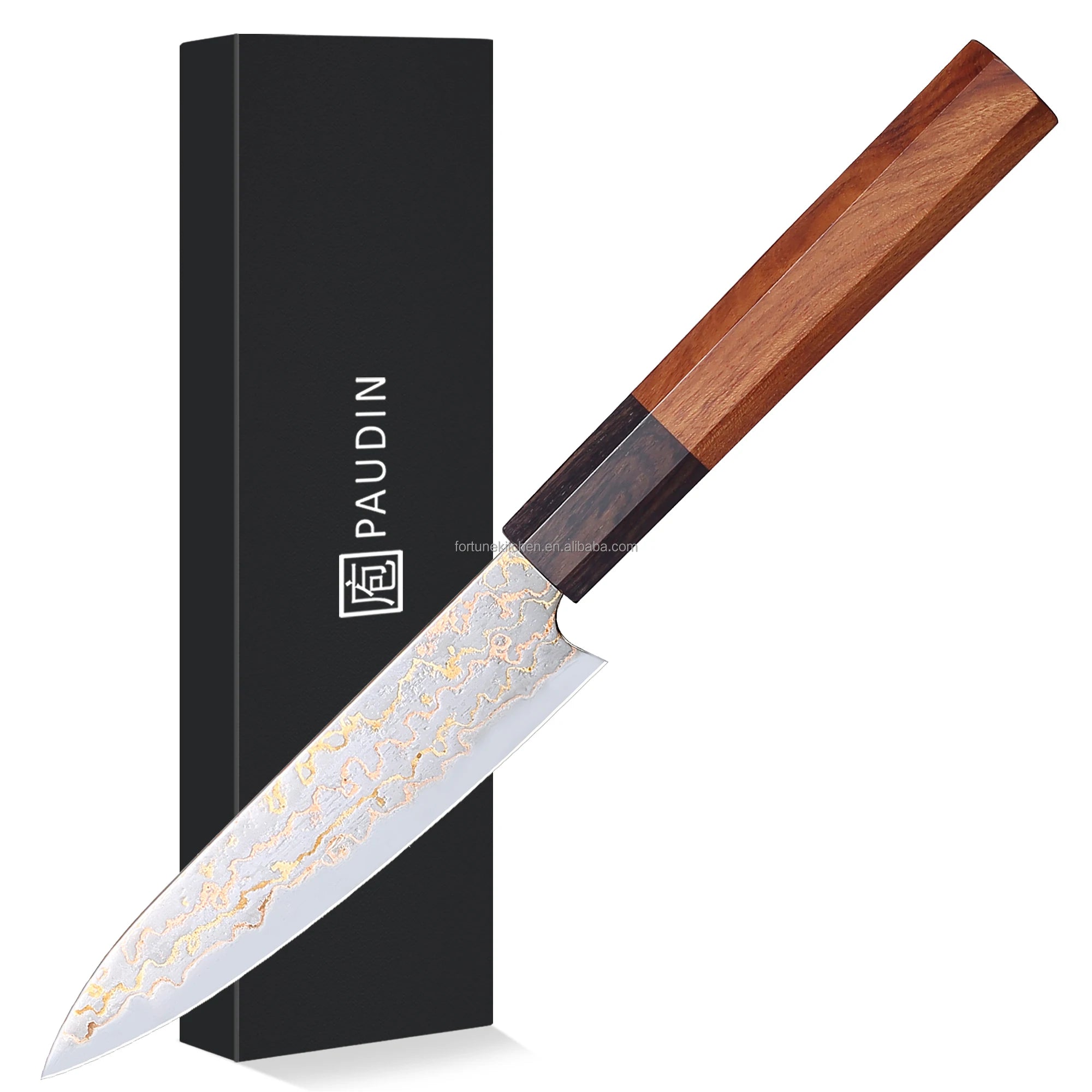 New 5 Inch Petty Knife for Women Japanese Kitchen Knives Cuchillo Copper Damascus Knife Set 67 Layers Vg10 Copper Utility Knife