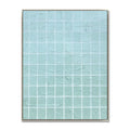 Wabi-sab Decoracion De Interior Abstract Lake Blue Plaid Pure Hand-painted Oil Painting Wall Arts