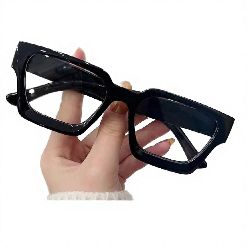 Square PC Eye Glass Frames Optical Glasses for Women CE Certified Ideal for Outdoor Walks and Dog Walking or Shopping MegaBDM