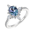925 Sterling Silver Color Change Gemstone Jewelry Beautiful Cluster Alexandrite Engagement Ring for Women Destiny Jewellery