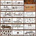 Autumn Porch Decor Stencil Reusable Pumpkin Welcome Thanksgiving Templates for Door Mats Wood Signs DIY Crafts MegaBDM
