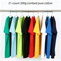 OEM Unisex Heavyweight Combed Cotton T Shirt 200G Crew Neck Short Sleeve Solid Color Custom Print Basic Mens Cotton T Shirt MegaBDM