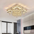 New Square Light Luxury Crystal Lamparas Smart With Remote Control Crystal Ceiling Lamp
