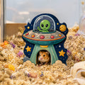 Original Space-themed Eco-friendly Solid Wood Large Multi-functional Hamster Hide MegaBDM