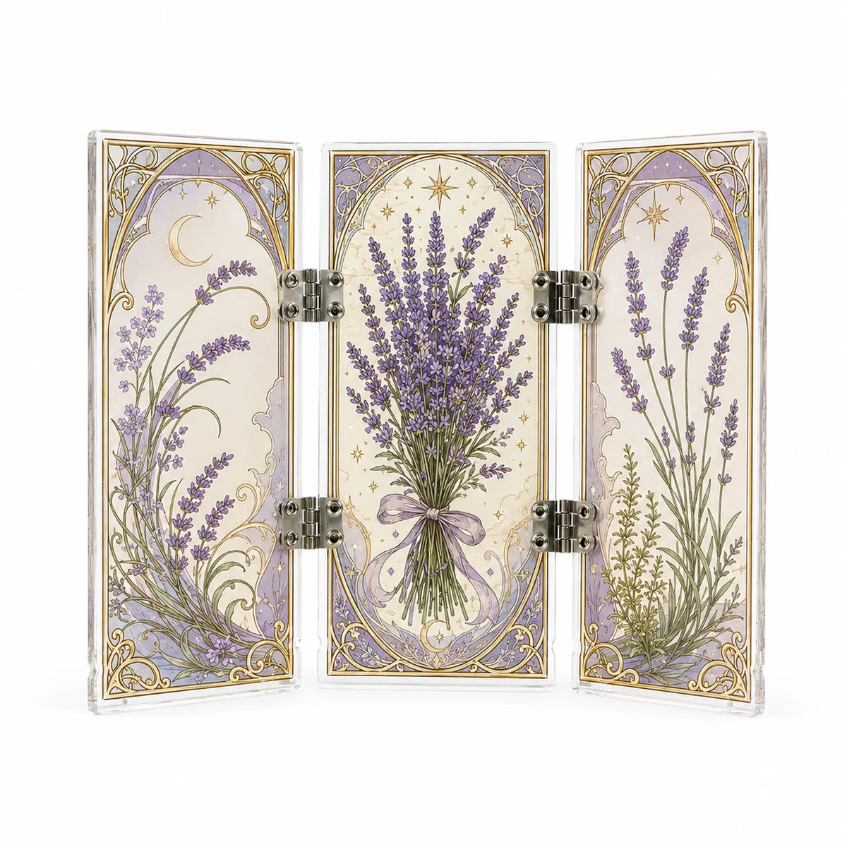 Customizable Double-Sided Anime-Style Acrylic Folding Screen Stand UV Printed Translucent Display MegaBDM