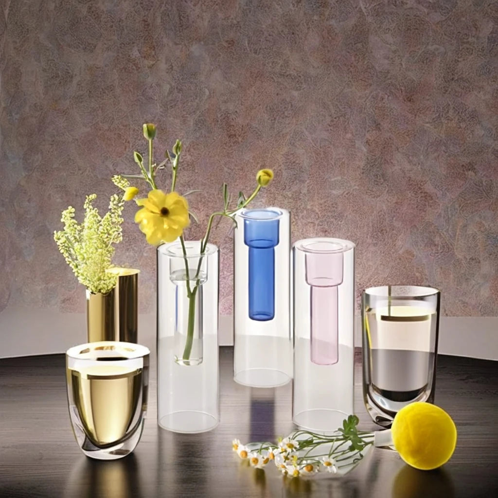 Chien Keng Custom Color Glass Hand Blown Durable Modern Multifunction Hydroponic Propagation Station Tabletop Vase for Wedding MegaBDM