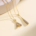 QIKU Sport Style Baseball Pendant Necklace Small Copper Zircon Charm 18K Gold Plated Unisex Jewelry for Daily Wear and Gifts