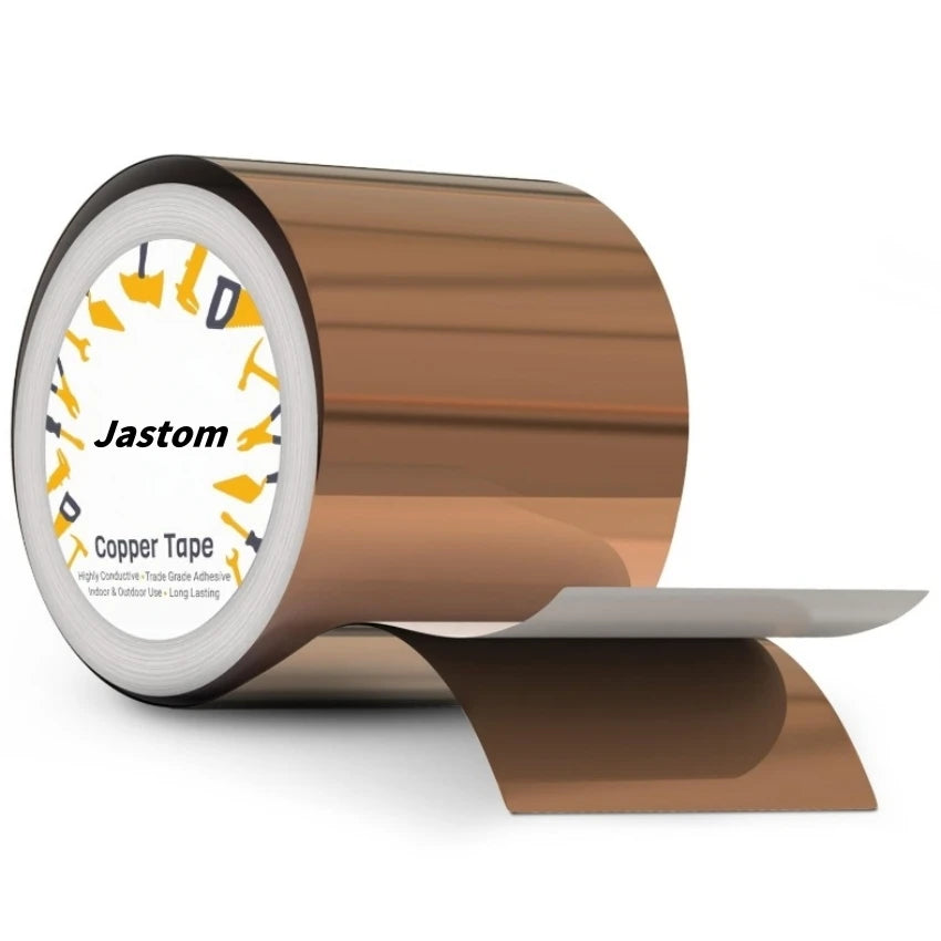 Customized Thickness and Width Adhesive Conductive Copper Foil Tape Heat-Resistant Silicone for Electronics