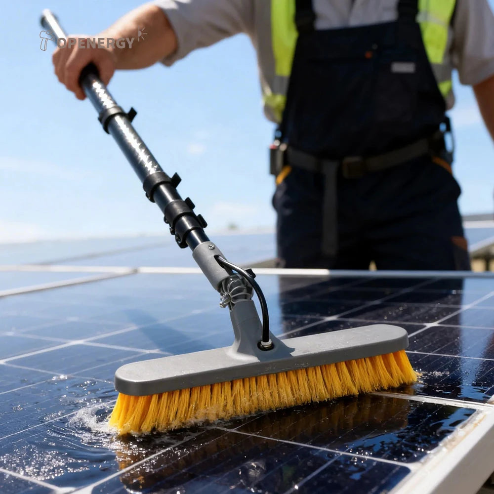 Cleaning Solar Panel Machine WSE-G01 - Water-Fed Brush Manual High-Efficiency Tool for Solar Panel Cleaning MegaBDM