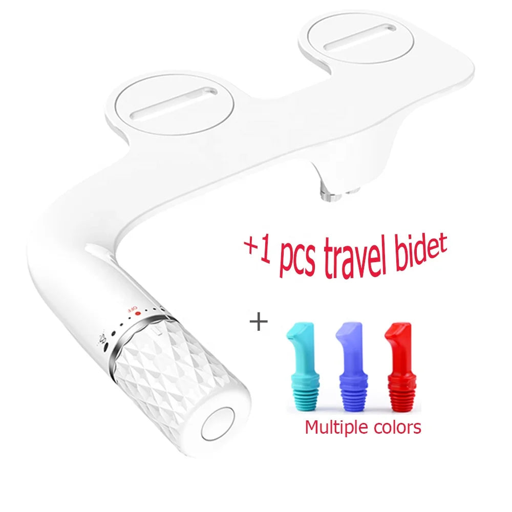 Wholesale ABS Plastic Manual WC Cold Water Bidet Seat Attachment Dual Wash Nozzles Eco-Friendly Easy Cleaning Feature Bathroom
