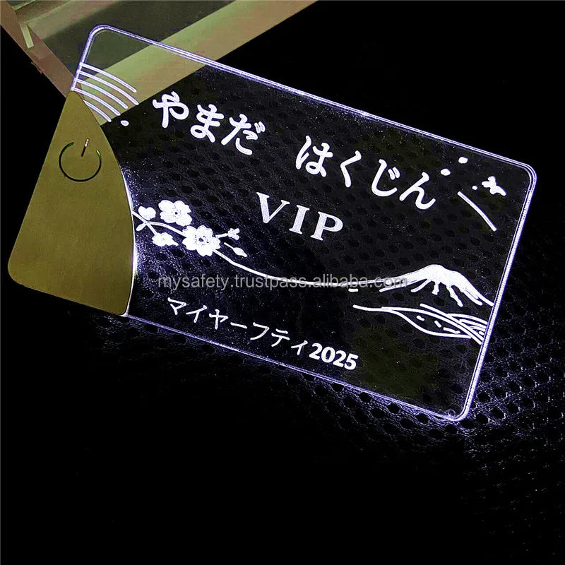 2 Custom LED NFC RFID Digital UV Printed Plastic Video Holographic Labels with Logo Luxury Packaging Printing