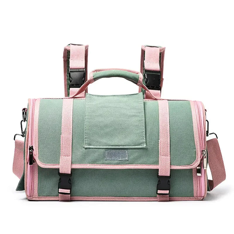 Lovoyager Factory New Design Popular Airline Approved Polyester/Nylon Backpack Pet Carrier Dog Cat Travel Bag Zipper Closure 4
