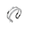 Daisini Stylish Ring Embellished with Swarovski Crystals  Sterling Silver 925 Jewelry Wholesale 18K Gold Plated Ring New Design