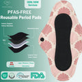 Shanhao RTS Reusable Period Pads Eco-friendly Wholesale Organic Cotton Pads Reusable Mesntrual Pads Washable Cotton Panty Pads MegaBDM
