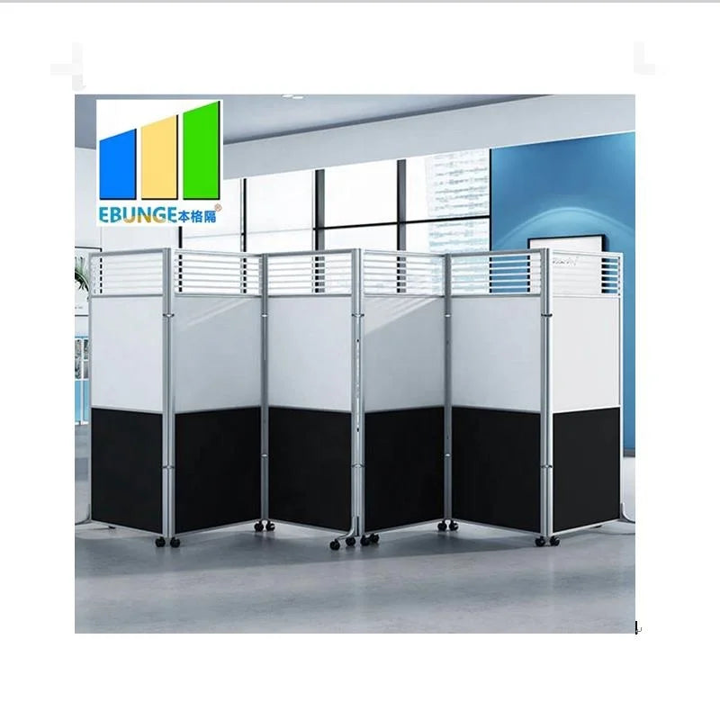EBUNGE Plastic Sliding Folding Partition Screen Room Divider Walls for Auditorium Warehouse Kitchen Outdoor Bathroom School Use
