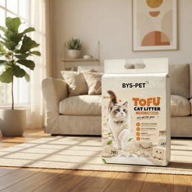 BYS-PET Economical Tofu Cat Litter 2KG Bag with Handle for Wholesale Pet Supplies and Bulk Retail Replenishment