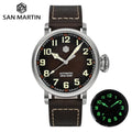 San Martin Fashion Men's Watch 40mm Pilot Automatic Mechanical YN55 PT5000 SW200 Stainless Steel Luminous Waterproof 100m
