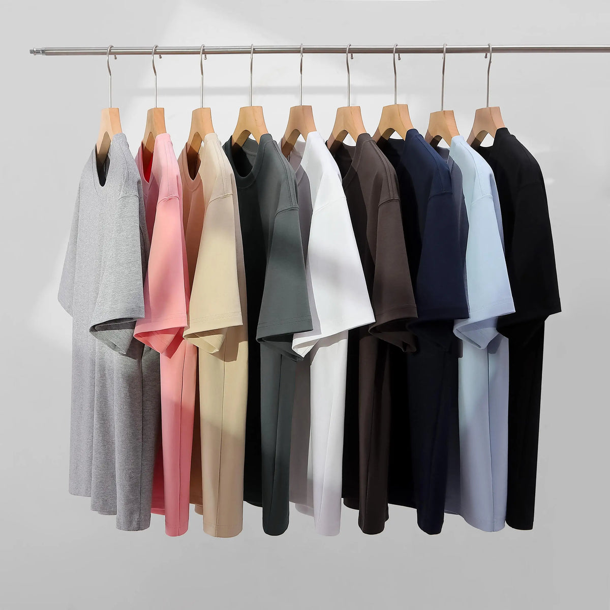 Solid Color Heavyweight 400g Cotton Polyester Short-Sleeve T-Shirt for Men and Women Opaque Versatile Relaxed Fit T-Shirt MegaBDM
