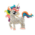 Enamel Zinc Alloy Fashion Jewelry Teacher Women Cartoon Animal Horse Unicorn Brooch Pin for Dress Brooches and Pins for Dresses MegaBDM