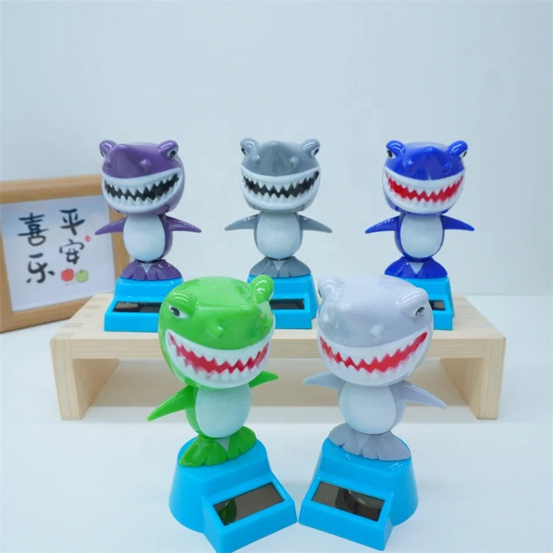 Car Interior Decoration Cartoon Shark Solar Powered Dancing Toy Solar Swinging Promotional Toys MegaBDM