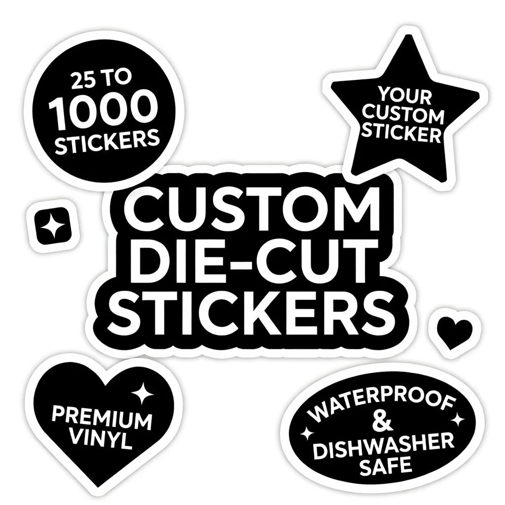 Custom Irregular Shape Stickers Vinyl Die Cut Custom Logo MegaBDM