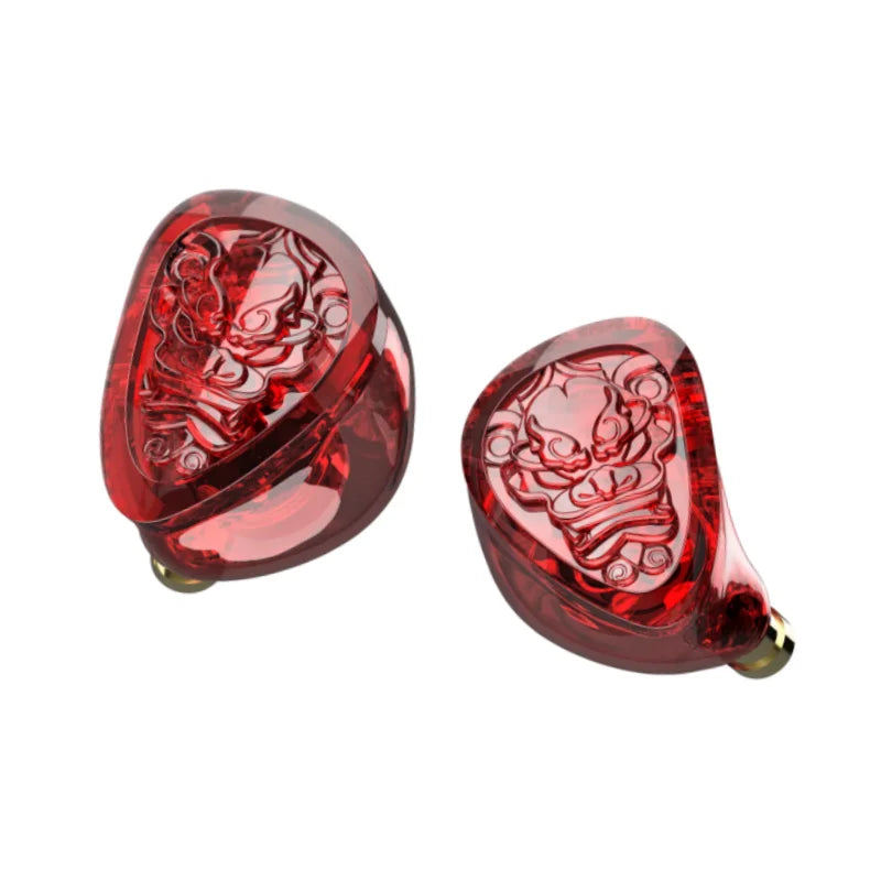 TANGZU WanerSG II Red Lion Hifi IEM Single Dynamic Driver In-Ear Monitors with 0.78mm Detachable Cable