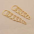 Multiple Sizes Premium Solid Brass Key Ring No Rusty Metal Flat Split O Ring Round Wire for Bag Key Chain Accessories