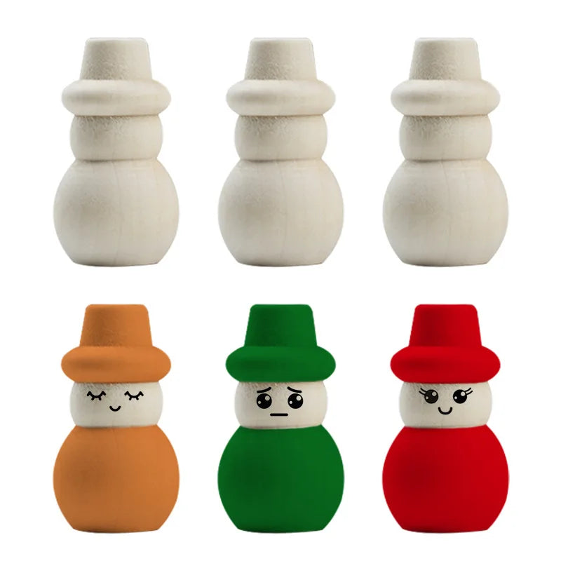 Boxed Wooden Doll Mixed Styles DIY Children's Painted Small Wooden Doll Handcrafted Graffiti Toy Wooden Doll MegaBDM