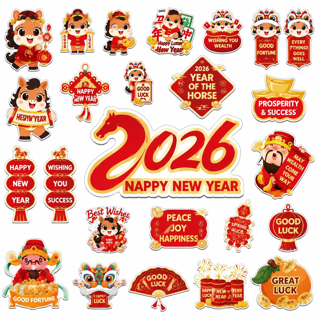 2026 Cute Chinese New Year Cheap Design Blank Sublimation Fridge Magnet Fridge Magnet Colombia for Advertising MegaBDM