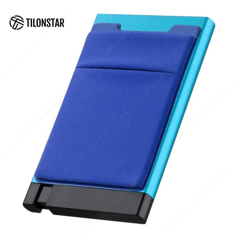 TILONSTAR TWM114b RFID Blocking Card Sleeve Business Aluminum Wallet Mini Credit ID Card Holder MegaBDM