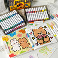 China 2026 New Product Soft Brush Duel Typ 12/24/36/48/60 Colors Star Diamond Cabin Acrylic Marker Pen Set