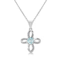 2026 New 925 Sterling Silver Natural Gemstone Blue Topaz Knot Pendant Charm Necklace Jewelry for Women Destiny Jewellery