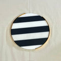 Durable Sustainable Luxury Gold Black White Marble Round Serving Tray for Home Hotel Decor