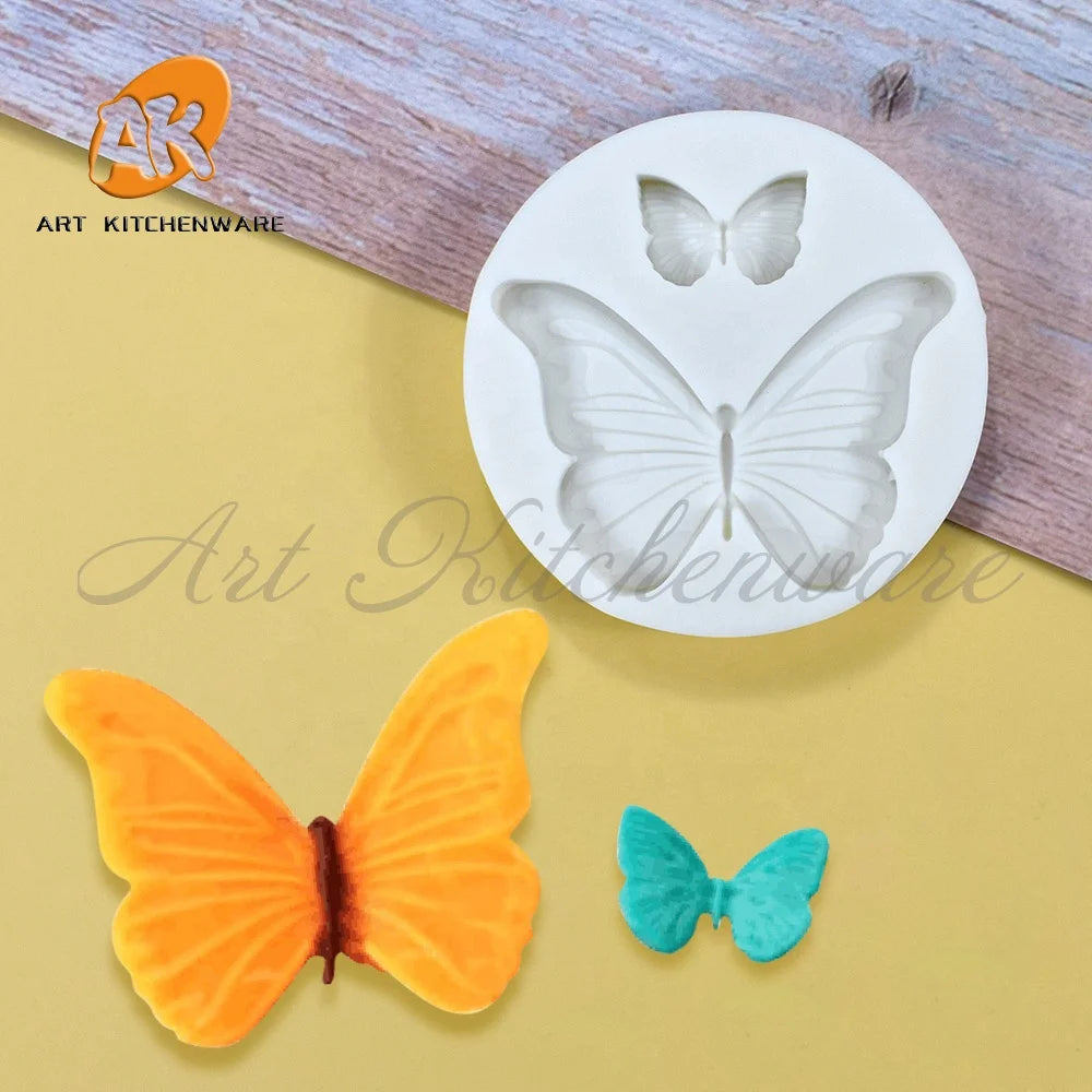AK Butterfly Silicone Fondant Mold DIY Handmade Gum Paste Pastry Baking Mould for Cake Decorating