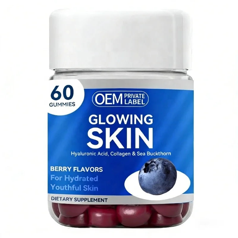 Private Label Skin Hydration Gummies Plus Plant Support Healthy Skin with Biotin & Vitamin C