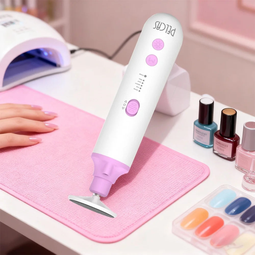 PELCAS Professional Electric Nail Drill Machine Cordless Portable USB Rechargeable Nail Polisher Electric Nail Drill Machine