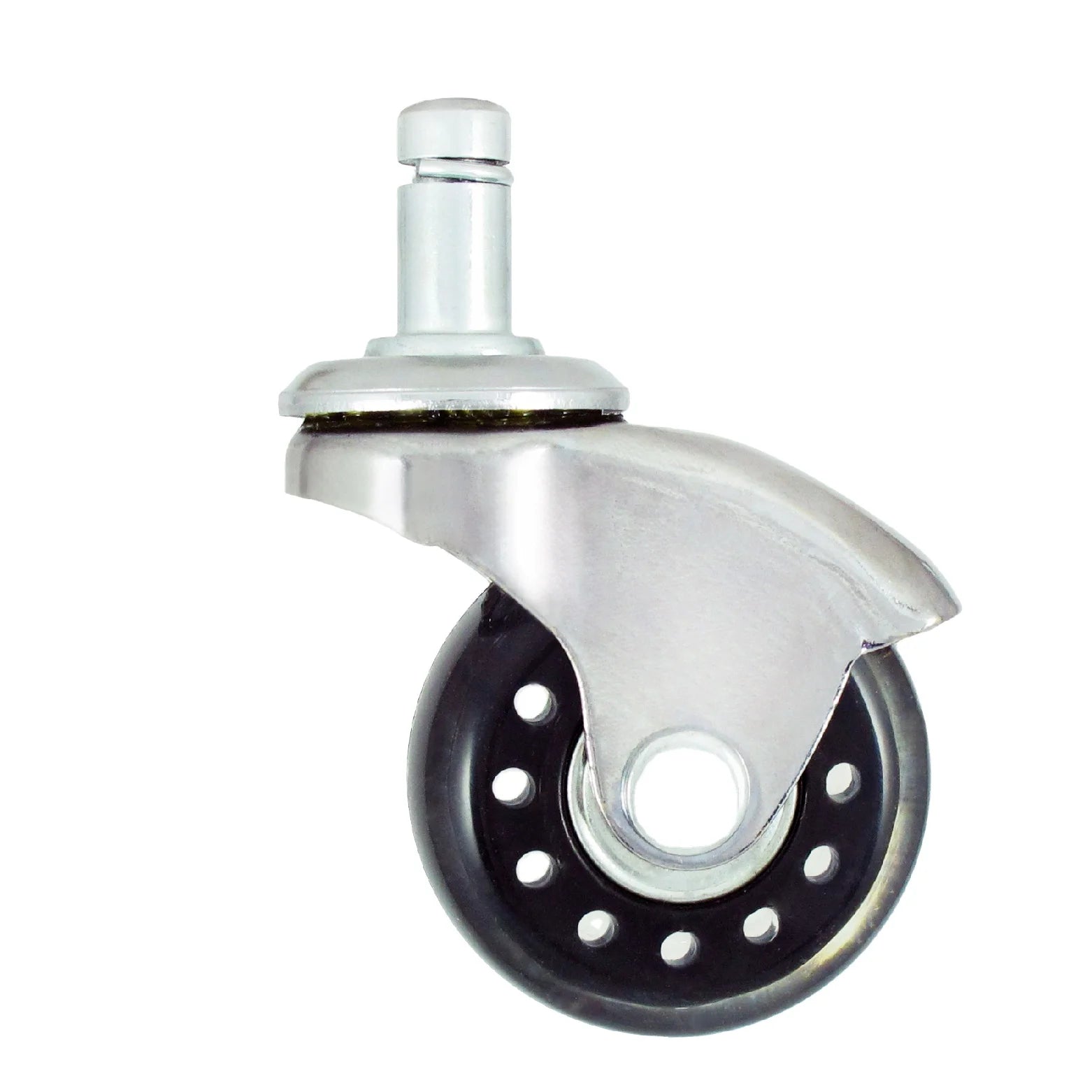 2 Inch Office Chair PU Caster Wheels 11x22mm Grip Ring Stem Swivel Replacement Chair Wheels with Dual Ball Bearings