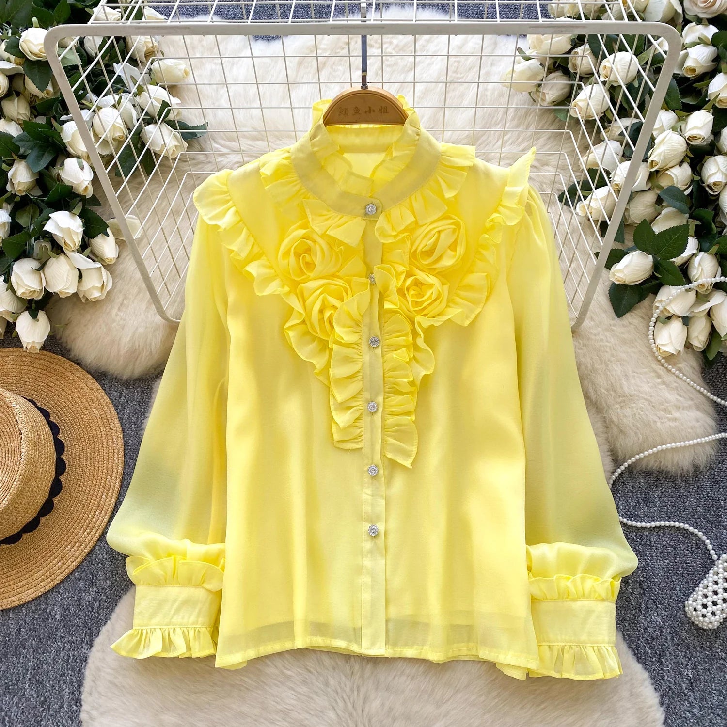 Autumn Full Sleeve Casual Mesh Blouses Women Solid Shirts Ladies Party Tops Clothes Women Wholesale