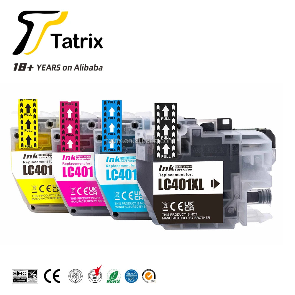 Tatrix brother LC401XL LC401 Compatible Ink Cartridge for MFC-J1010DW MFC-J1012DW MFC-J1170DW MegaBDM