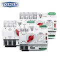 TOMZN Din Rail 2P 3P 4P ATS Dual Power Automatic Transfer Switch Electrical Selector Switches Uninterrupted Power 63A 100A 125A