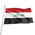 Hot Selling Digital Printing Polyester Fabric Waving Iraqi Flag High Demand Product