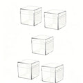 Element Cube Storage Box with Lid (Fits 1-in25.4 mm Items) Jewelry Display and Storage Box Party Decoration Box (5PCS Set)