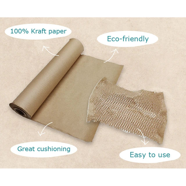 Honeycomb Pallet Wrap Roll Film 50cm Soft Kraft Paper