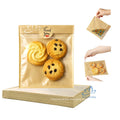 Self Sealing Cookie Bags with Seal Grease Resistant to Go Sleeves for Bake Sale Pastry Brownie Treat Baked Goods Packaging