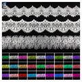YX1358 26CM*150CM China Super Factory Wholesale Bride's Wedding Dress Embroidery Accessories Eyelash Lace Fabric