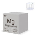Magnesium Cube 1" 99.9% Purity High Density Metal Element Cube for Element Collection Experiment Heavy Small Objects Experience